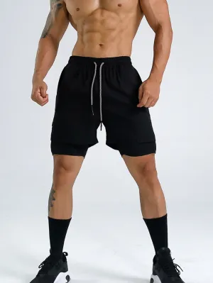 Men's Double Lined Slim-fit Shorts