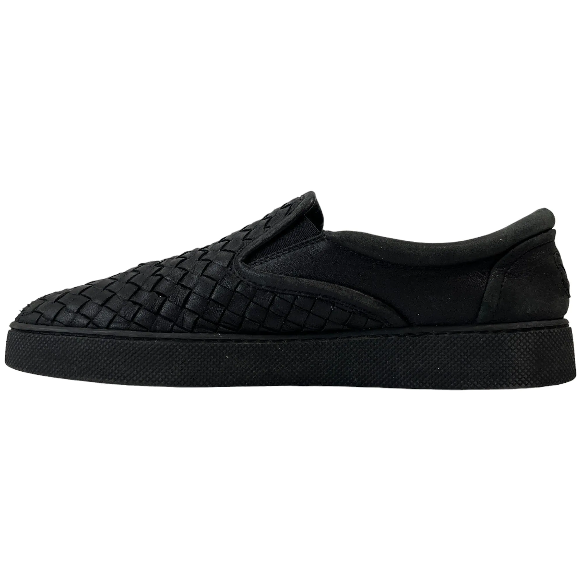 Men's Woven Low Trainers Black Size EU 43 / UK 9