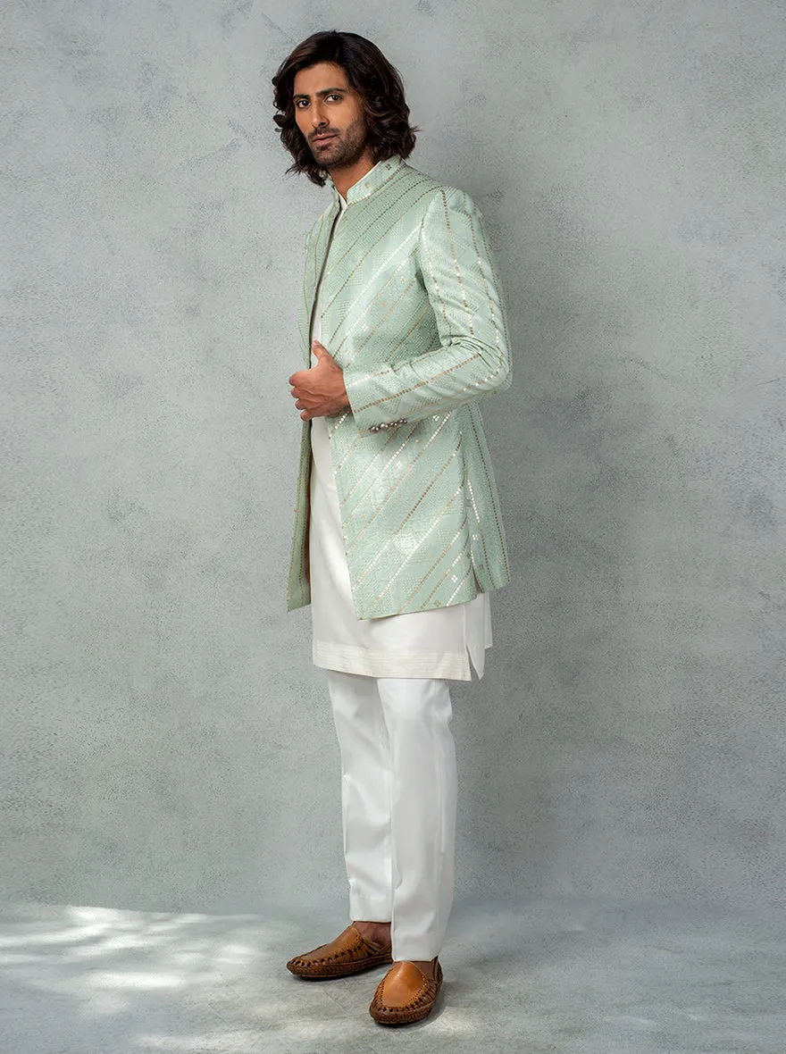 Mint Green Jodhpuri Suit | TULA