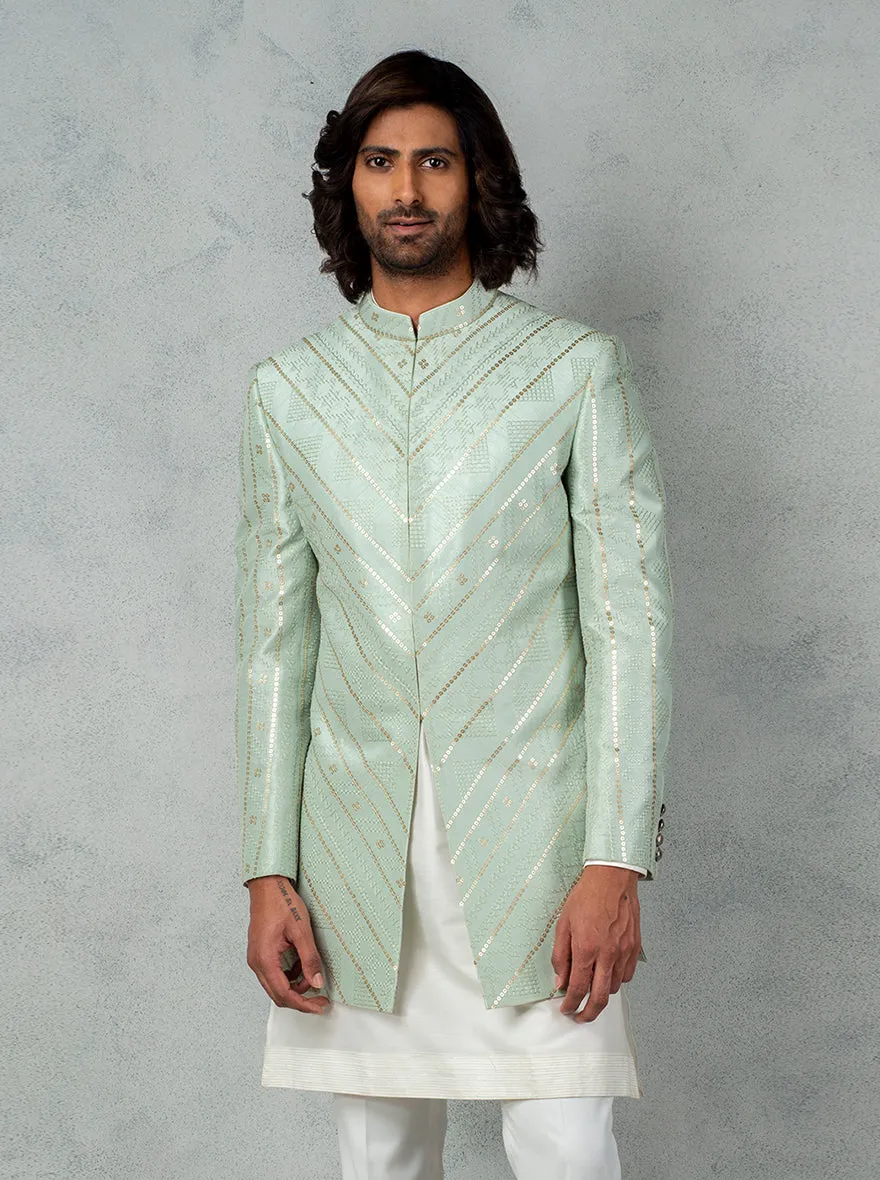 Mint Green Jodhpuri Suit | TULA