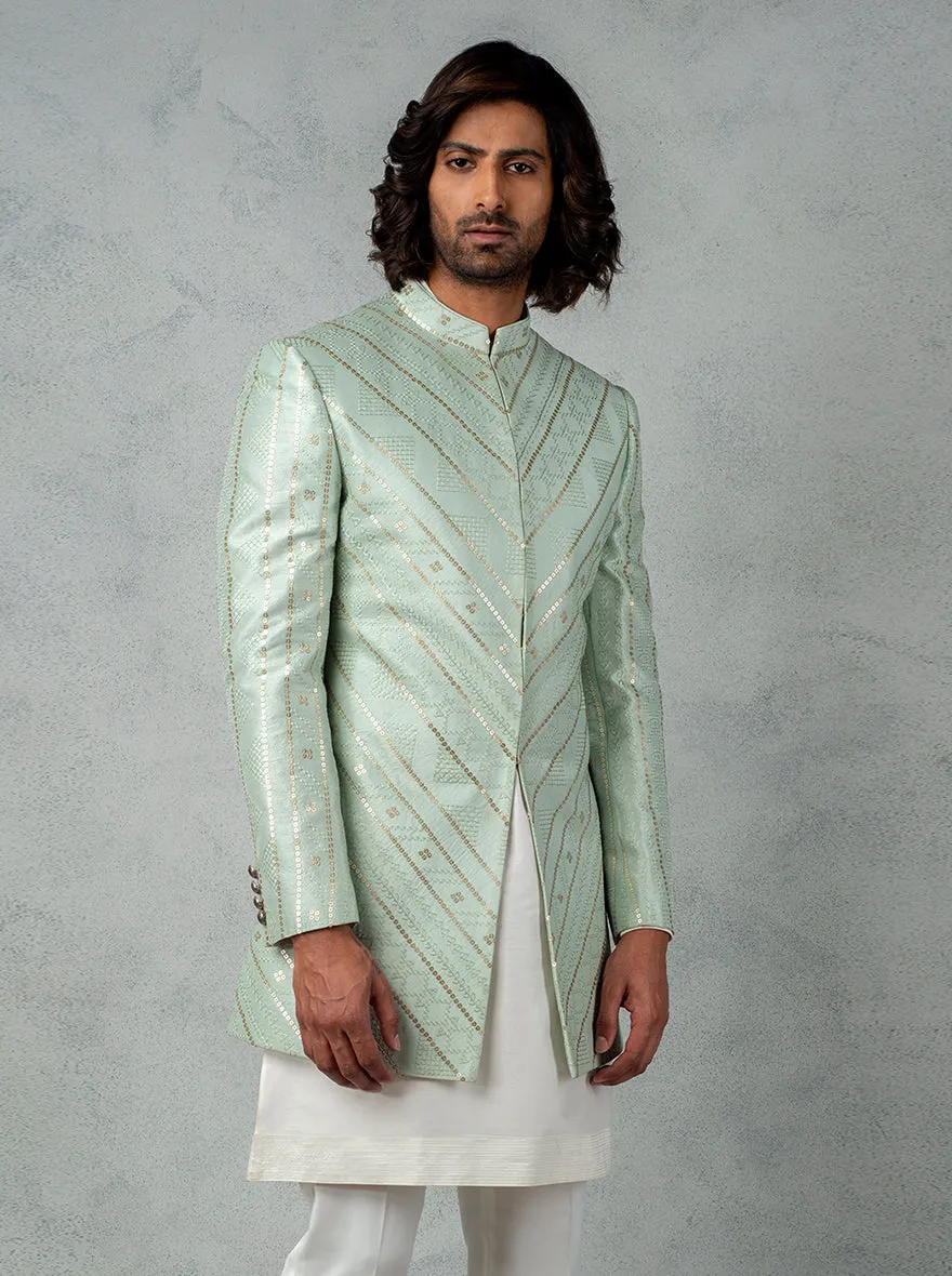 Mint Green Jodhpuri Suit | TULA