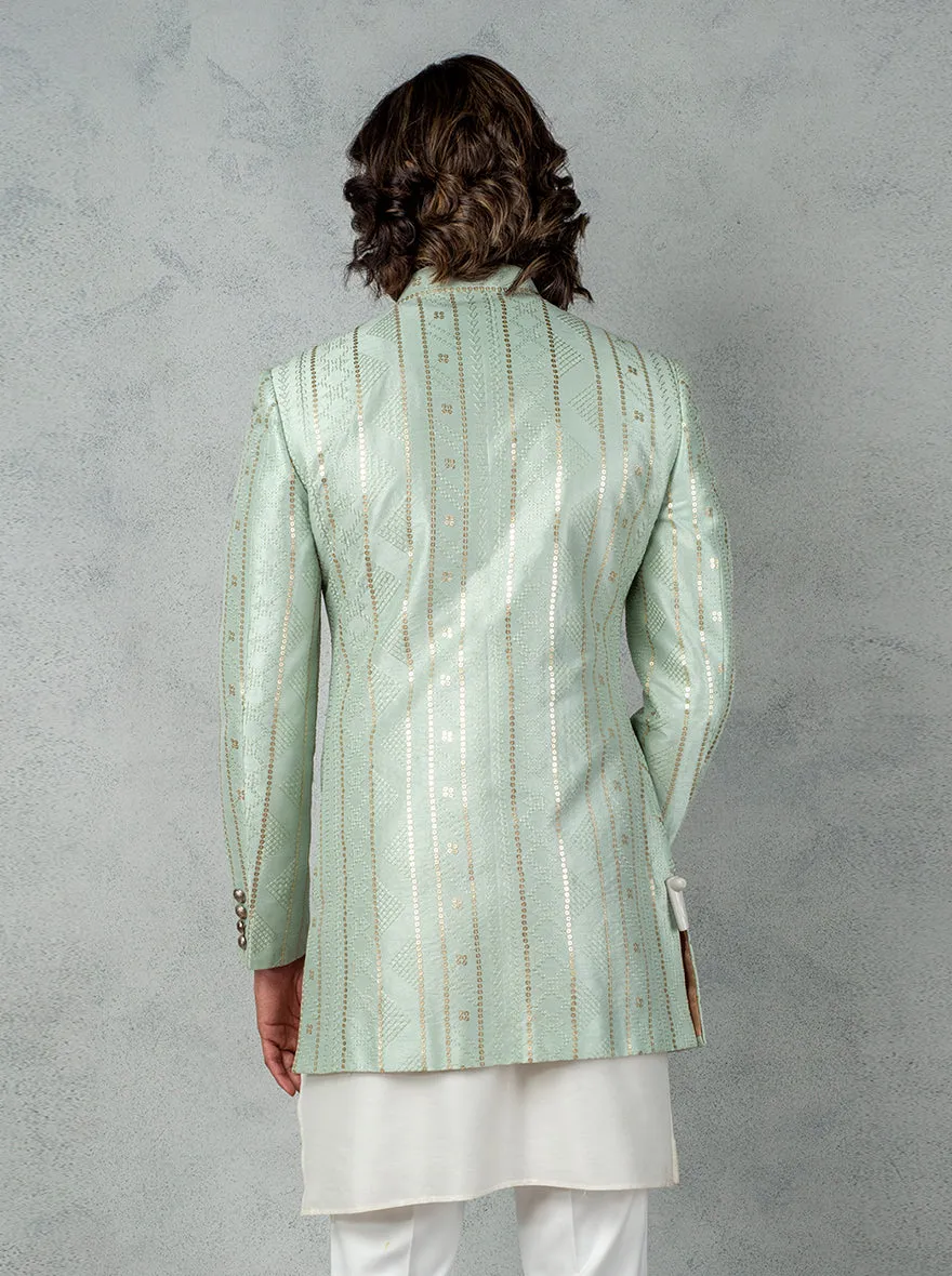 Mint Green Jodhpuri Suit | TULA