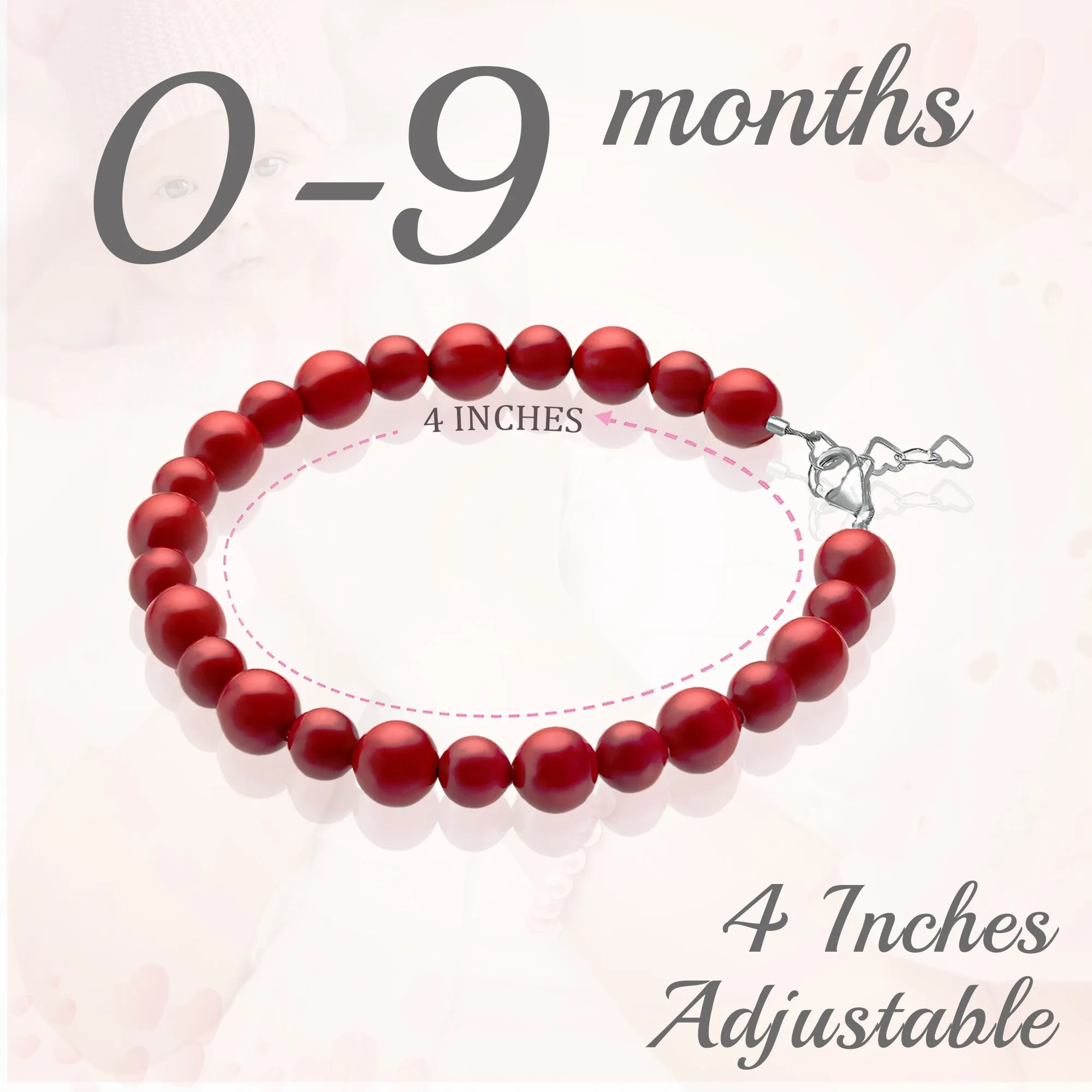 NewBorn Baby Girl Red Bracelet for protection