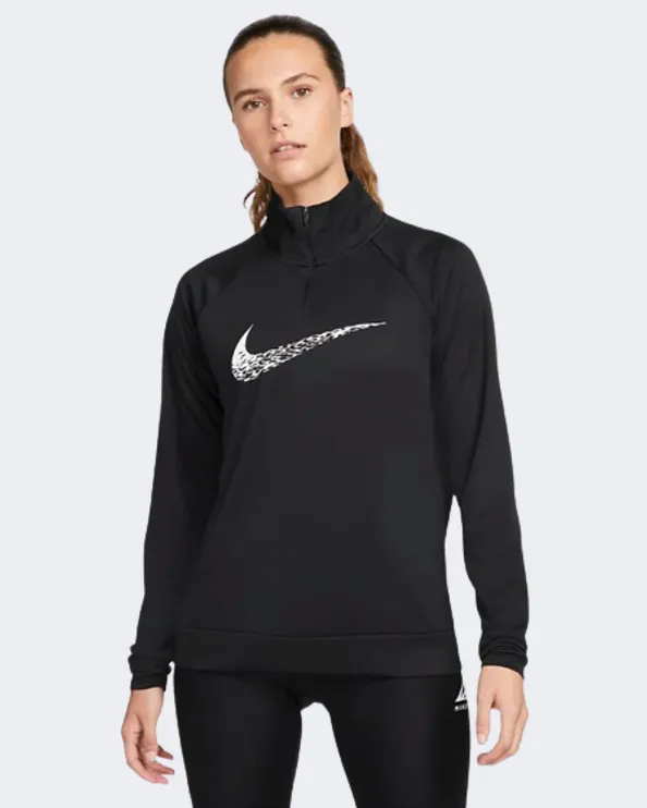 Nike Dri-Fit Swoosh Women Running Long Sleeve Black/White Dm7769-010