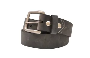 Oil Tanned Casual Belt<br>Matte Nickel Buckle<br>Light Slate