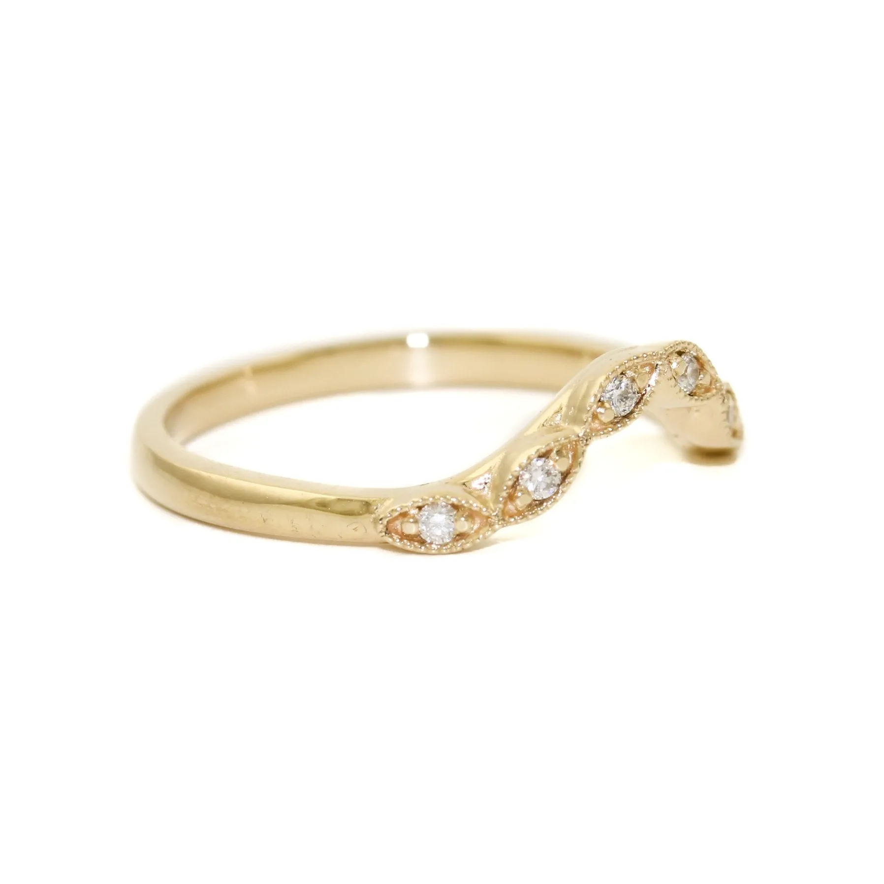 Oval 14K Gold x Diamond Tiara Band -