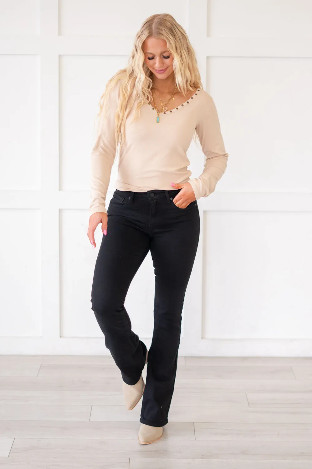 Paulina High Rise Boot Cut Jeans