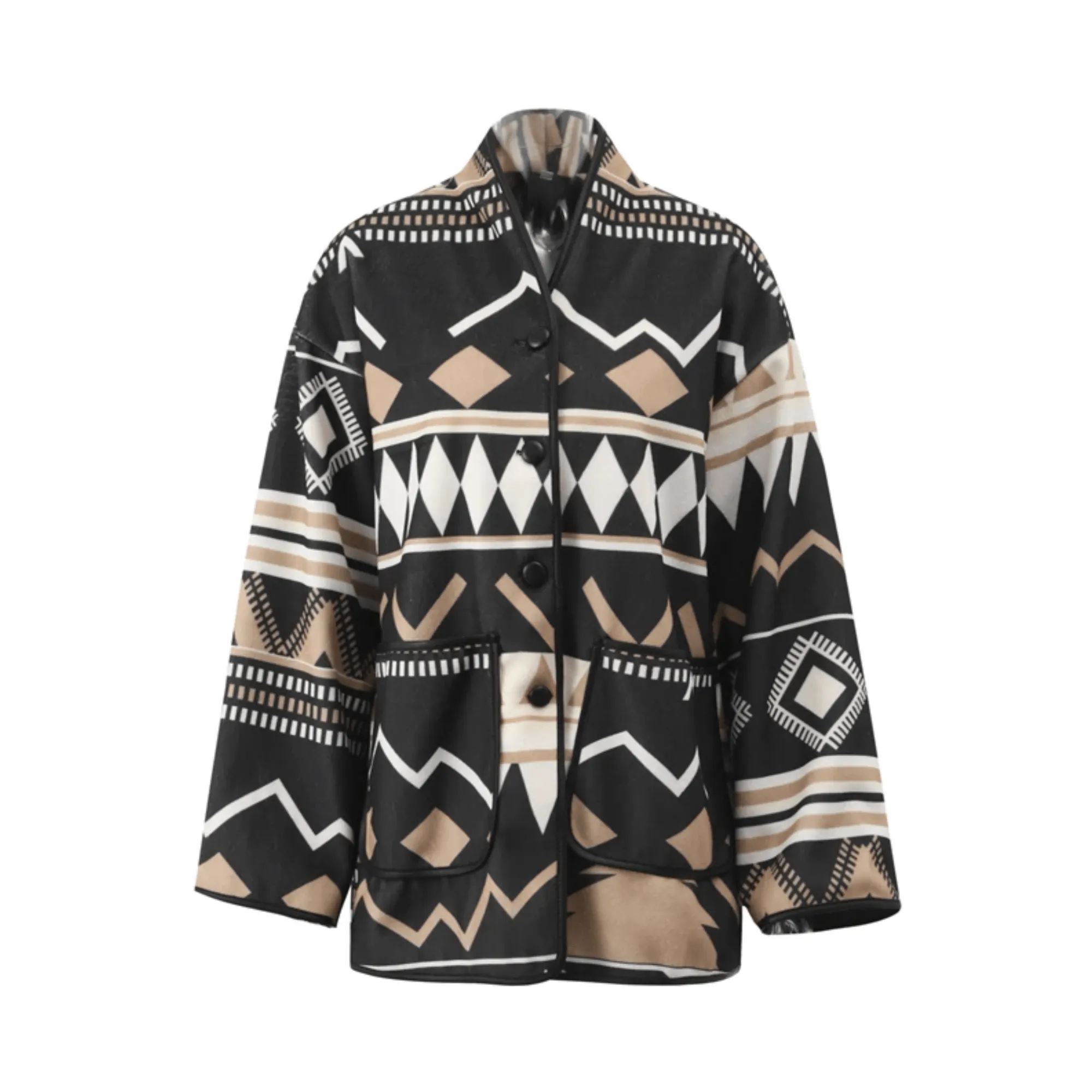 Pre Order:  Tribal Print Single Breasted Jacket