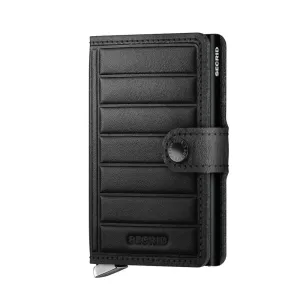 PREMIUM MINIWALLET EMBOSSED LINES BLACK