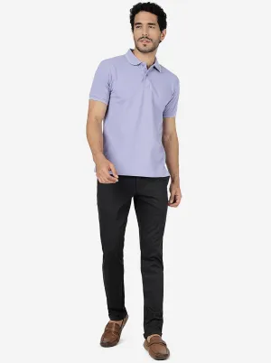 Purple Solid Slim Fit Polo T-Shirt | Greenfibre