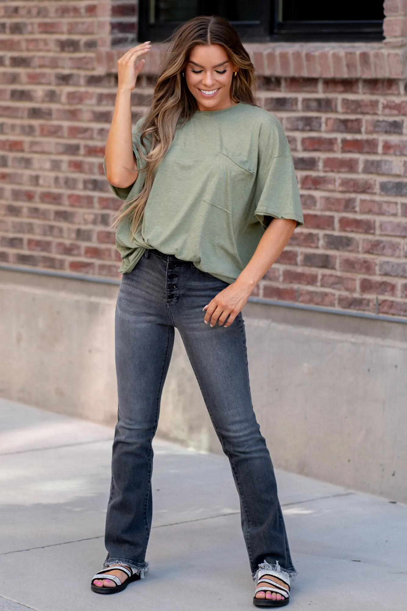 Rainn Ultra High Rise Flare Jeans