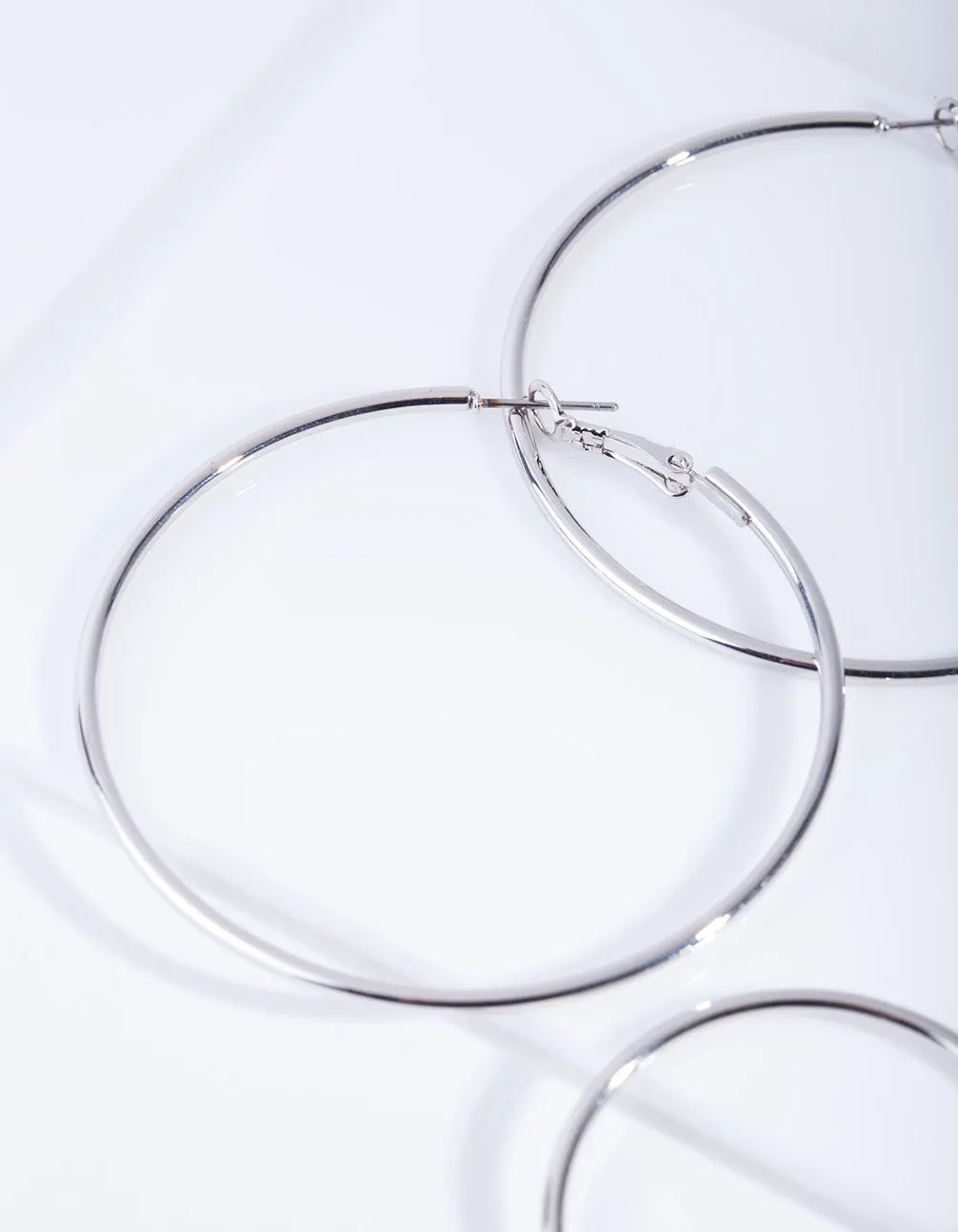 Rhodium Mixed Hoop Earring Pack