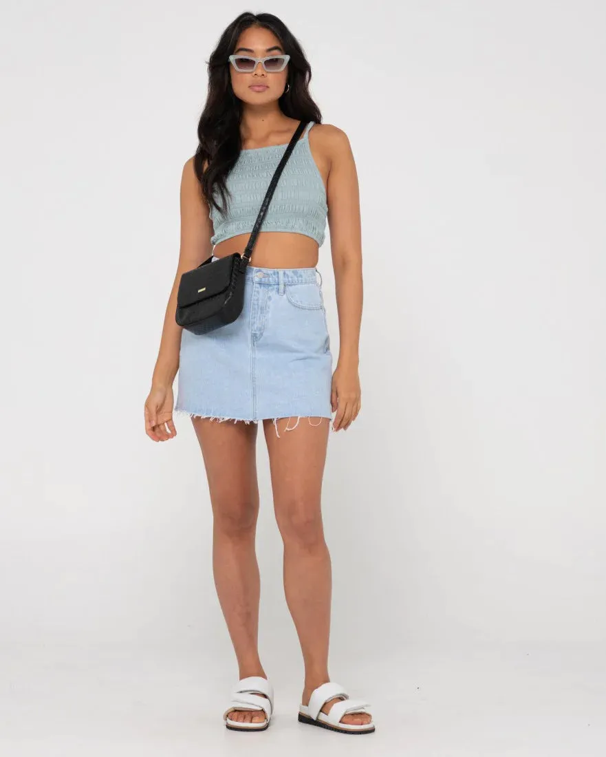 Rusty Celeste High Rise Denim Skirt