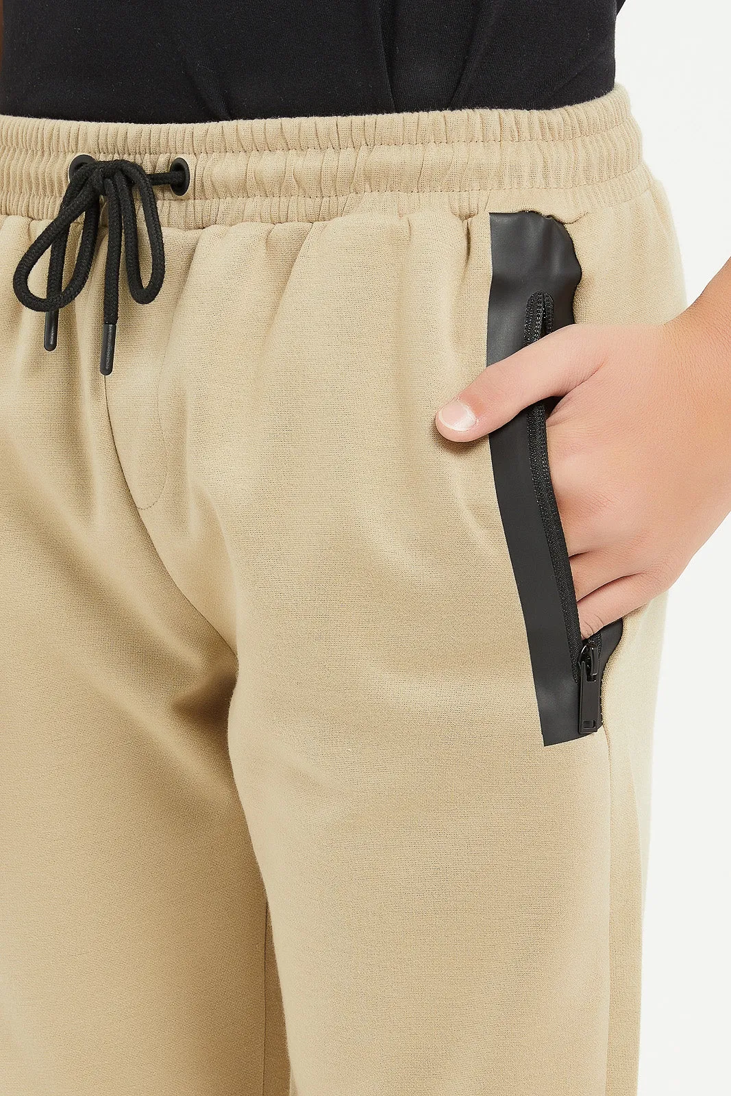 Senior Boys Beige Active Pants