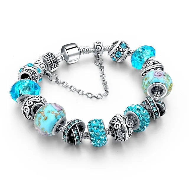 Silver Plated Handmade Charm Bracelets For Women Owl Star Charm Bracelets & Bangles Girl Pulseras SBR160084