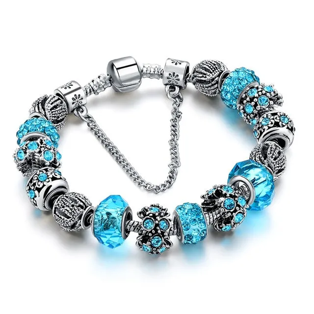 Silver Plated Handmade Charm Bracelets For Women Owl Star Charm Bracelets & Bangles Girl Pulseras SBR160084