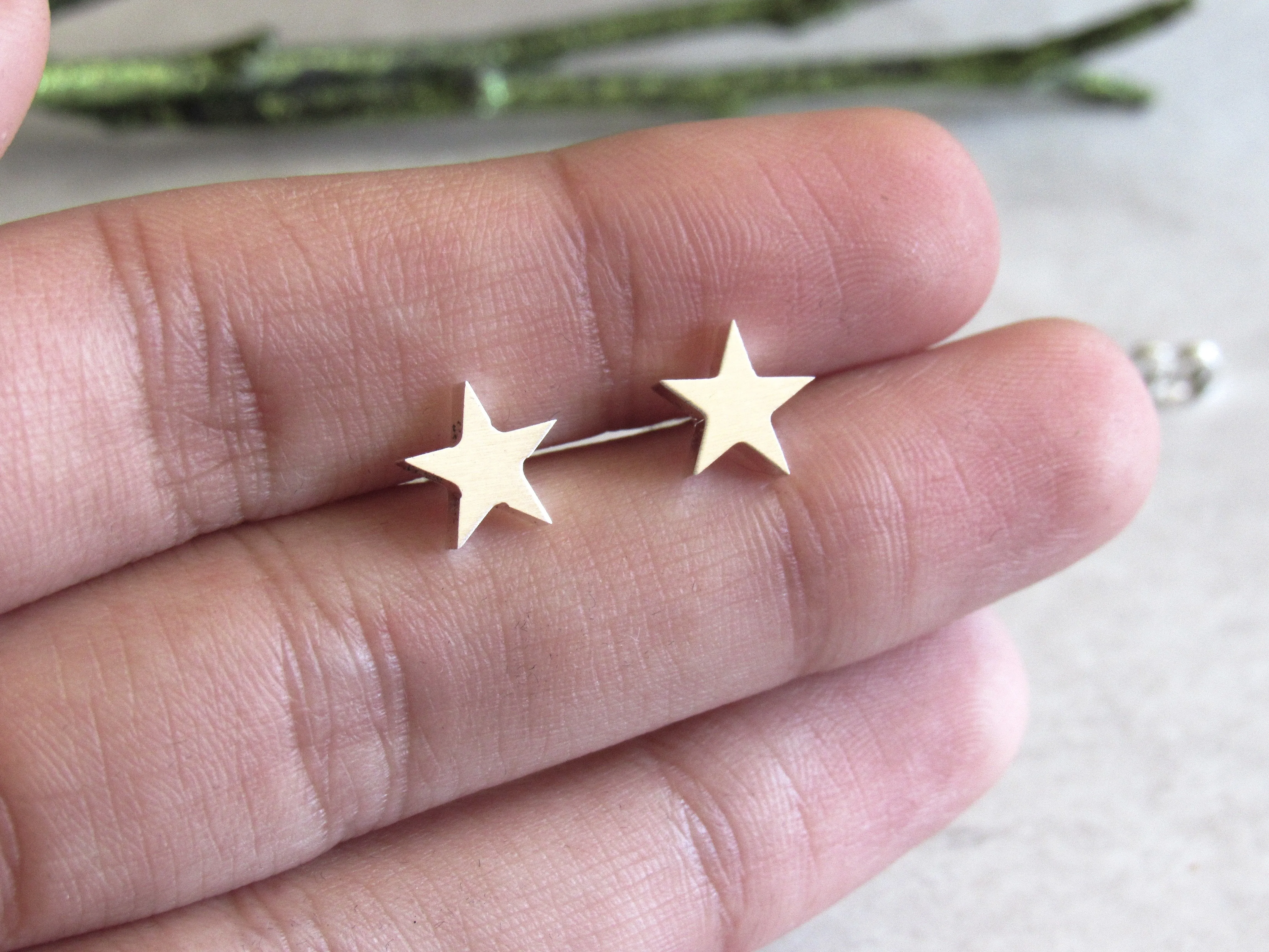 Silver Star Earrings