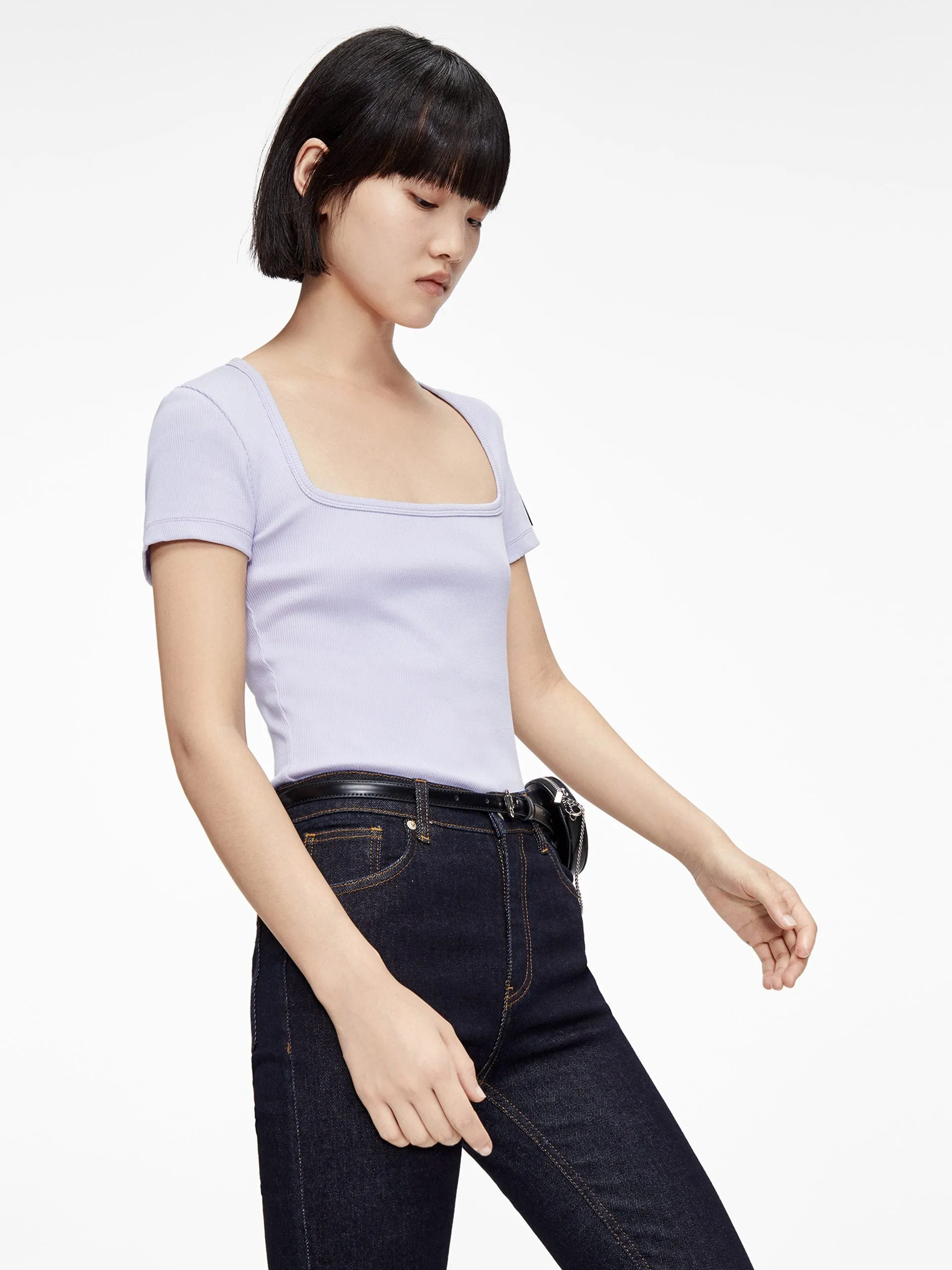 Slim Fit Square Neck Top