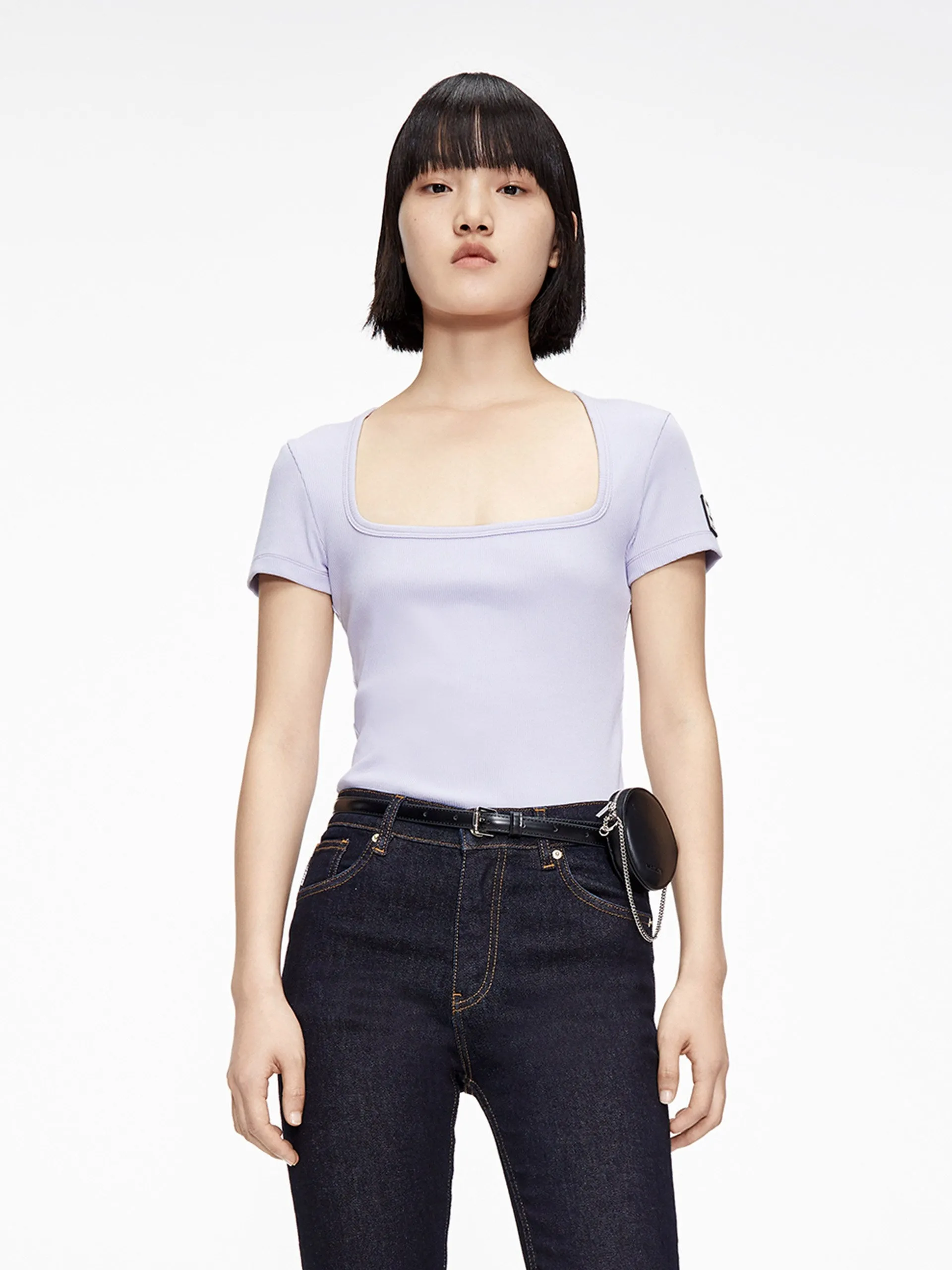 Slim Fit Square Neck Top