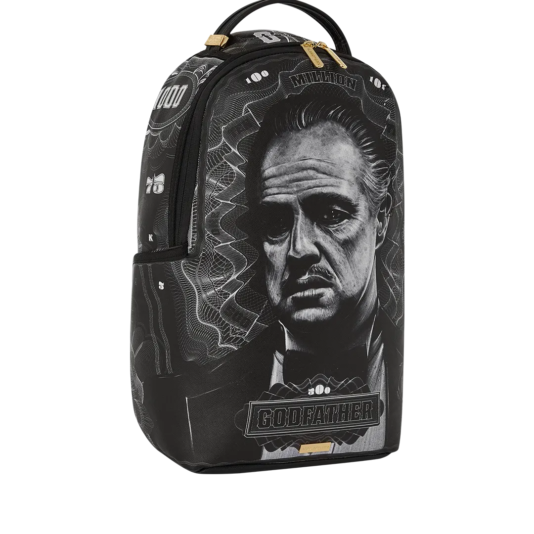 Sprayground Strictly Business The Godfather Collab Backpack - Grey / Black