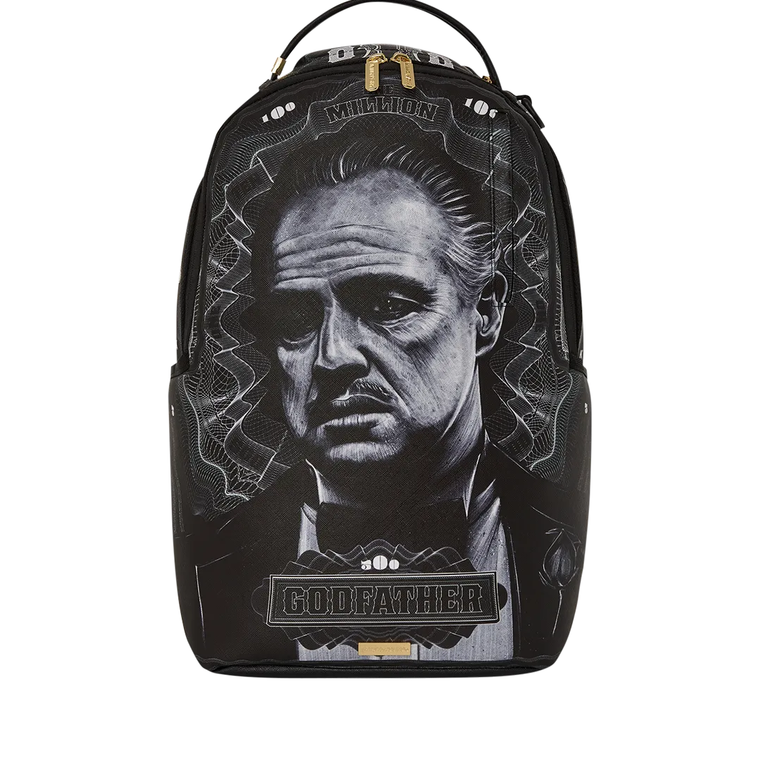 Sprayground Strictly Business The Godfather Collab Backpack - Grey / Black