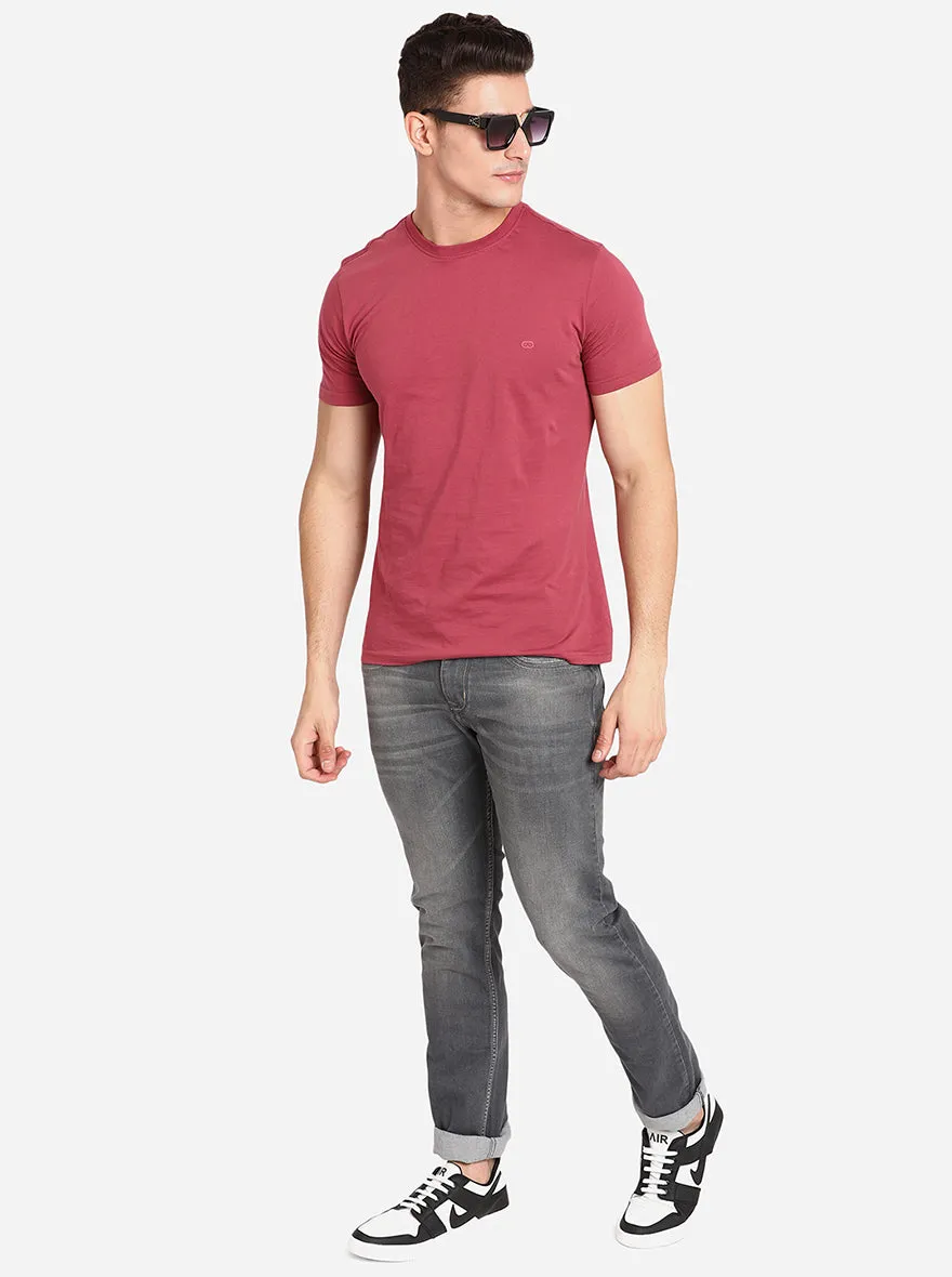 Steel Grey Solid Straight Fit Jeans | Greenfibre