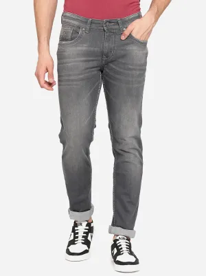 Steel Grey Solid Straight Fit Jeans | Greenfibre