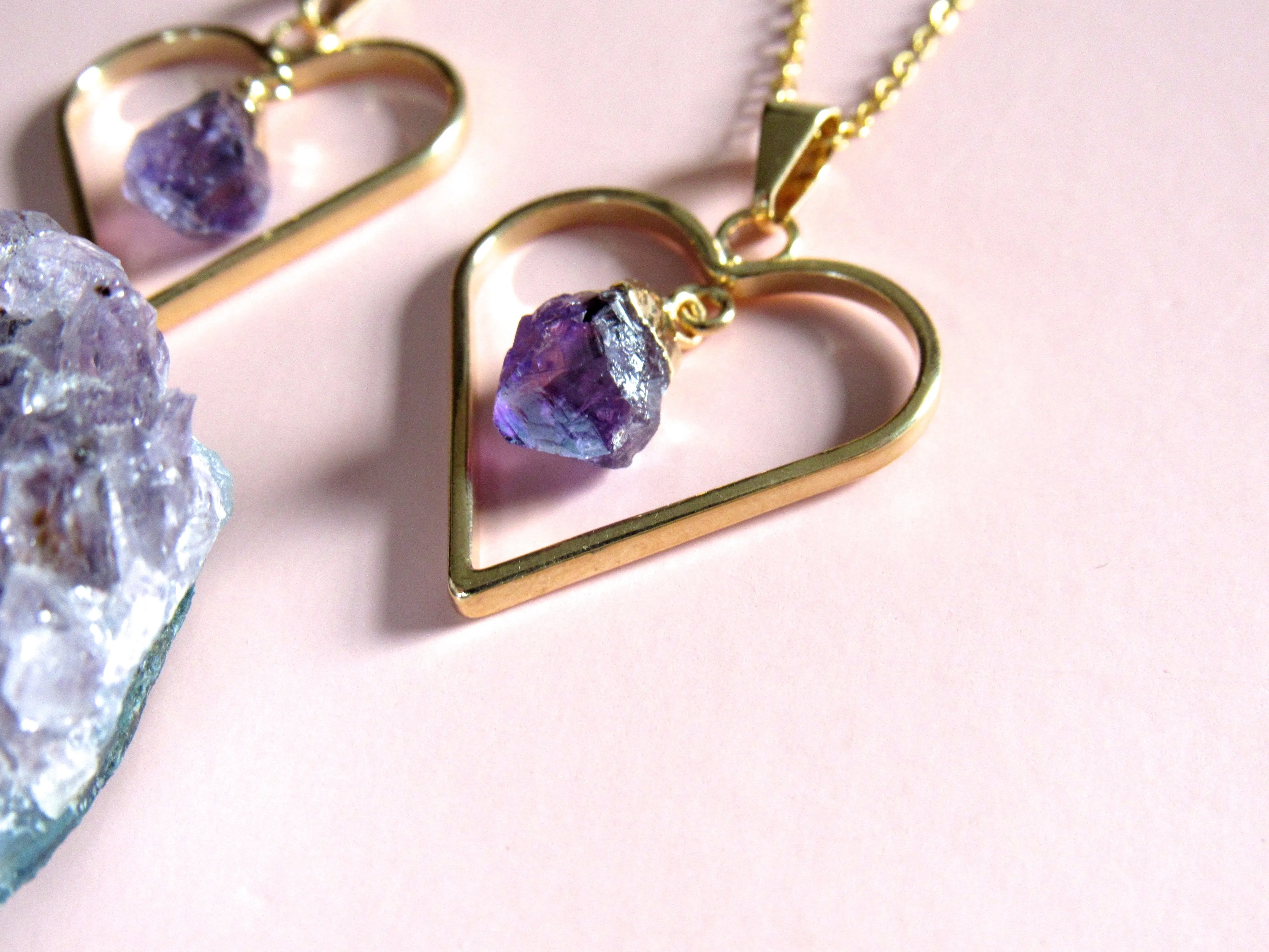 Sweetheart Amethyst Necklaces