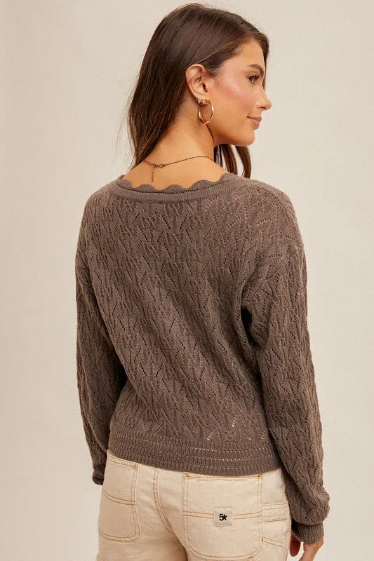 Sydney Scallop Edge Sweater