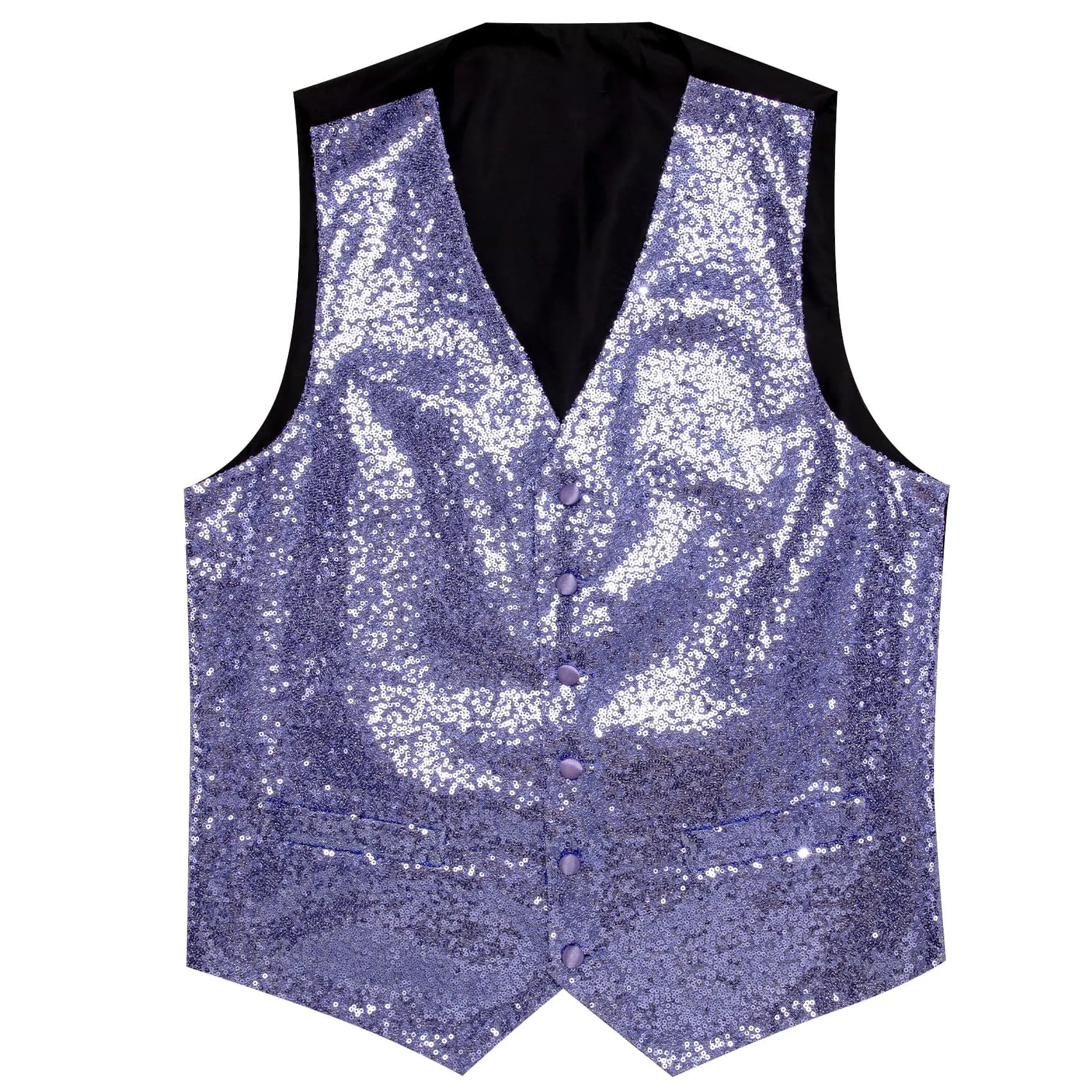 Ties2you Periwinkle Purple Vest Novelty Sequins Mens Vest Bow Tie Set