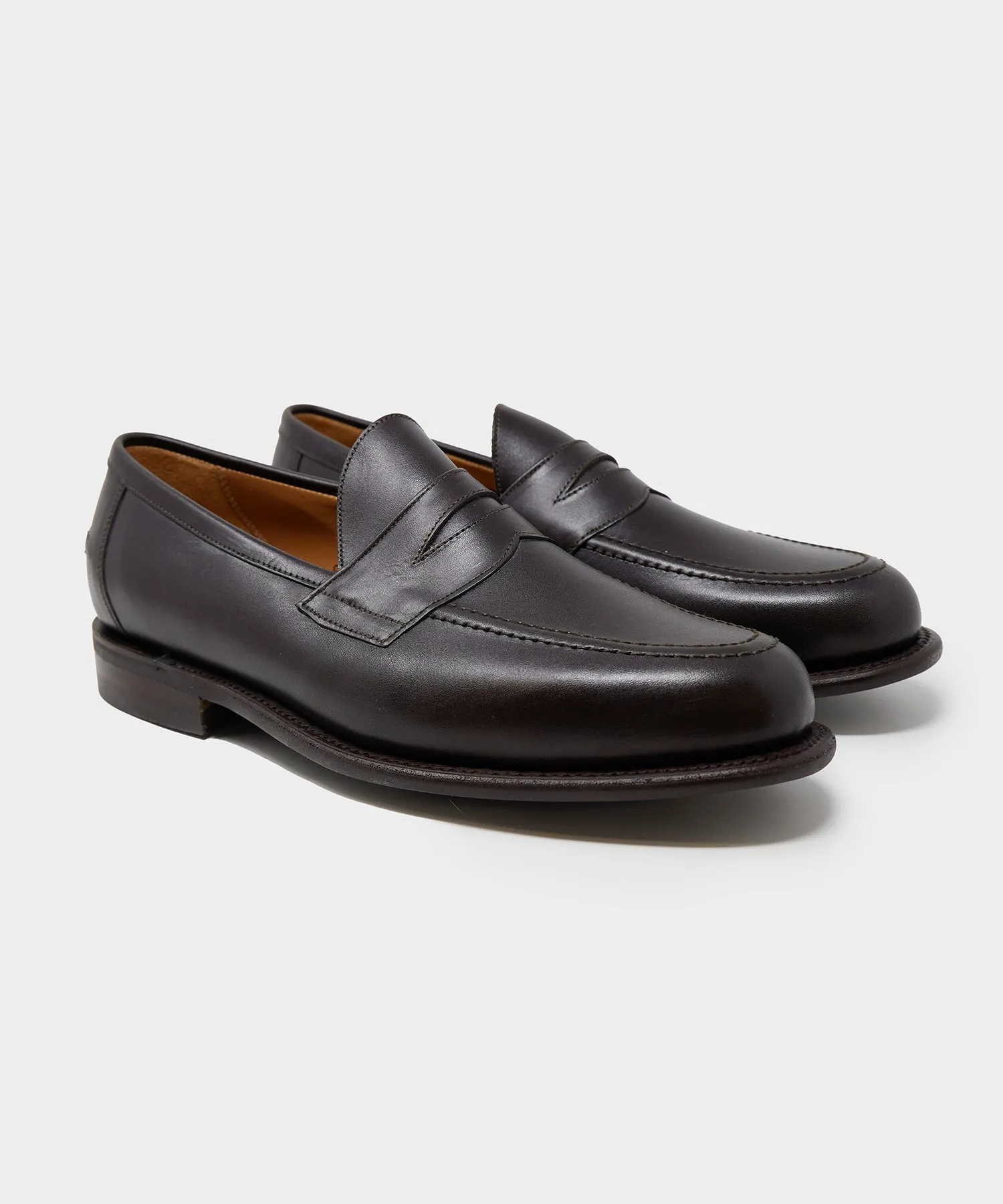 Todd Snyder x Sanders Clive Loafer in Dark Brown Calf