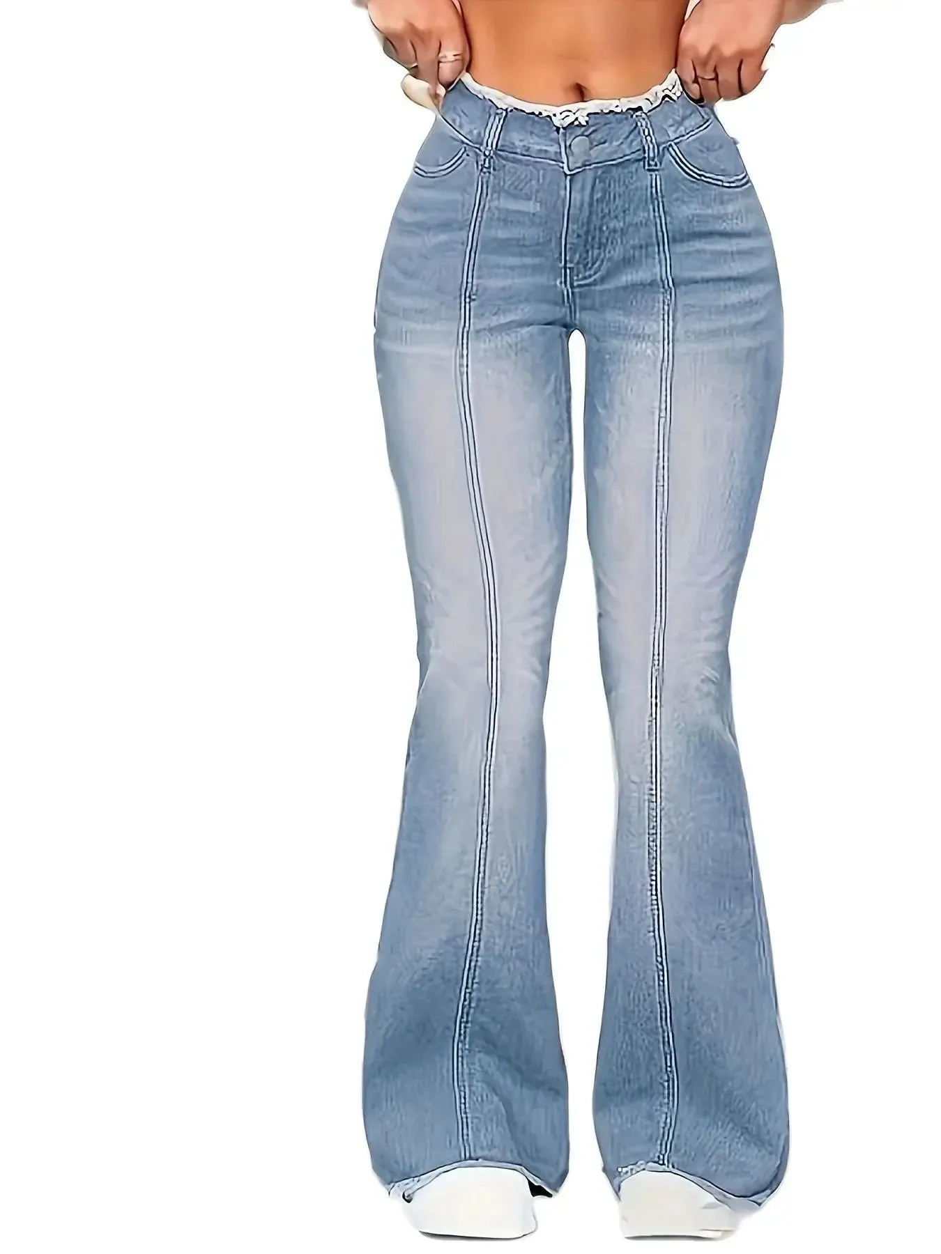 Trendy Stretch Denim Boot Flared Jeans