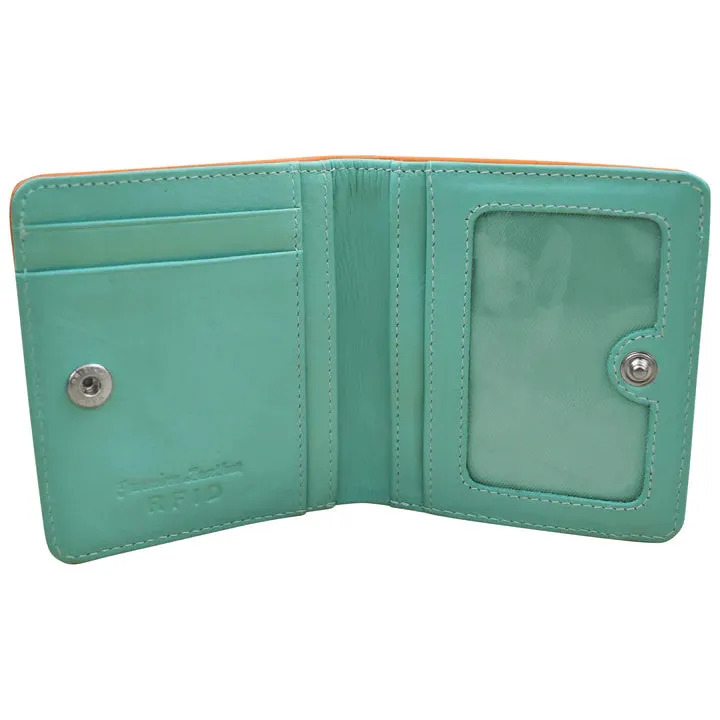 Two-Tone Bifold Mini Wallet