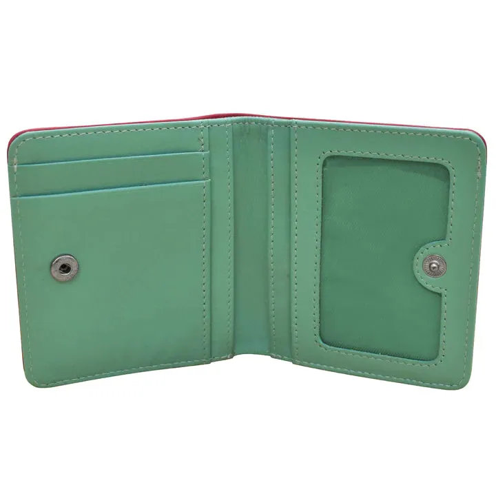 Two-Tone Bifold Mini Wallet