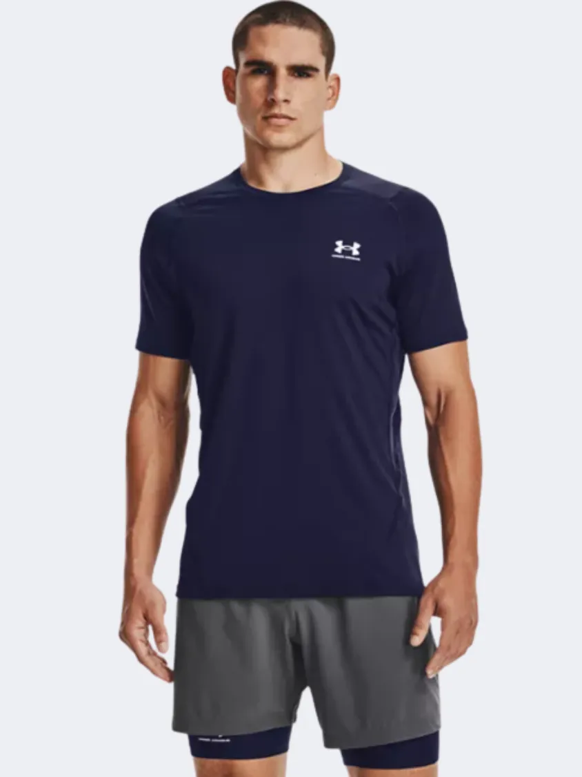 Under Armour Fitted Men Training T-Shirt Navy/White