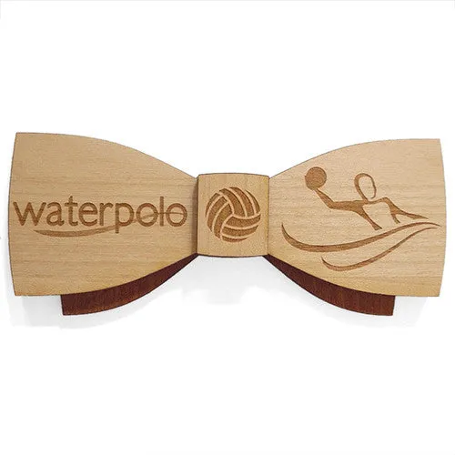 Waterpolo - Classic Shaped Wood Bow Tie