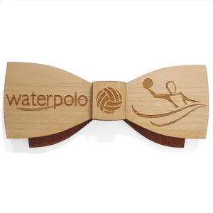 Waterpolo - Classic Shaped Wood Bow Tie