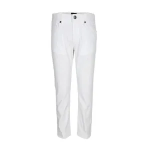 WHITE BASIC SLIM FIT SERGE TROUSER