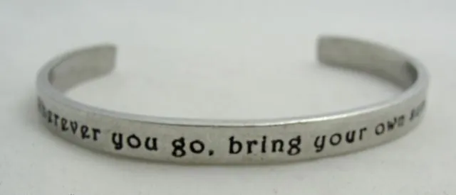 Whitney Howard Pewter Inspirational Cuff Bracelets