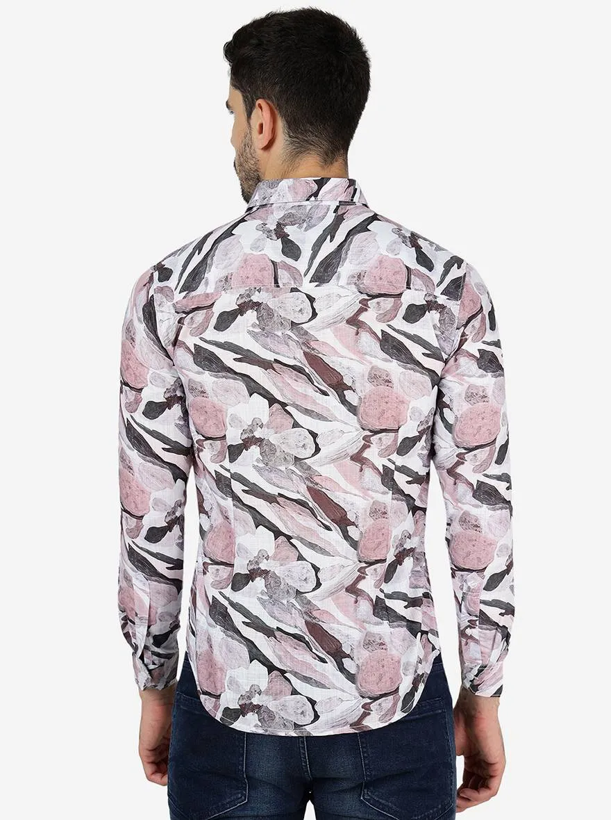 Wild Rose Printed Slim Fit Casual Shirt | Greenfibre