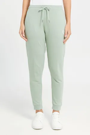 Women Mint Printed Jogger Pants