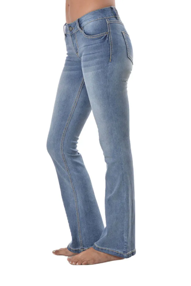 Women's Faded Bootcut Jeans