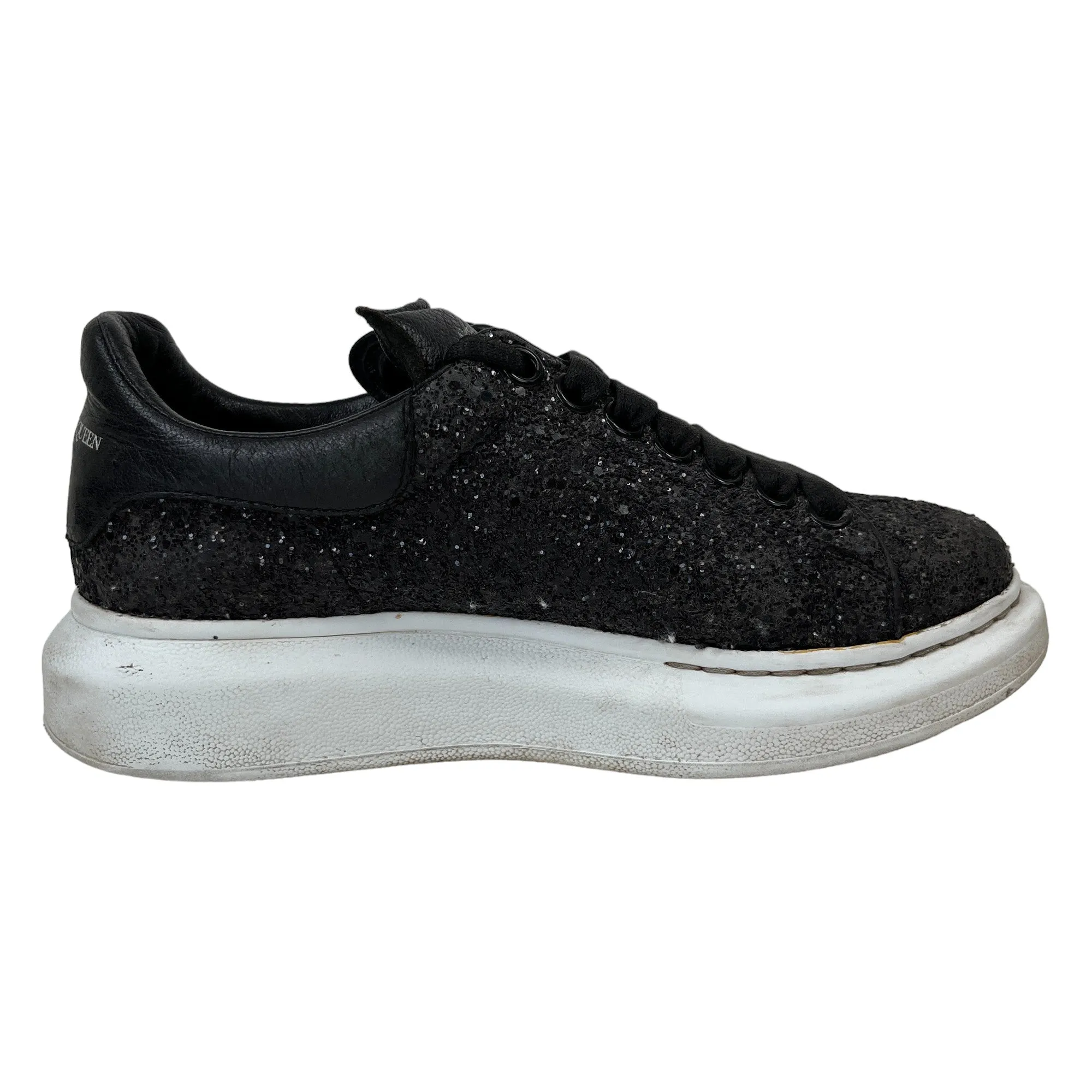 Women's Glitter Oversized Low Trainers Black Size EU 37.5 / UK 4.5