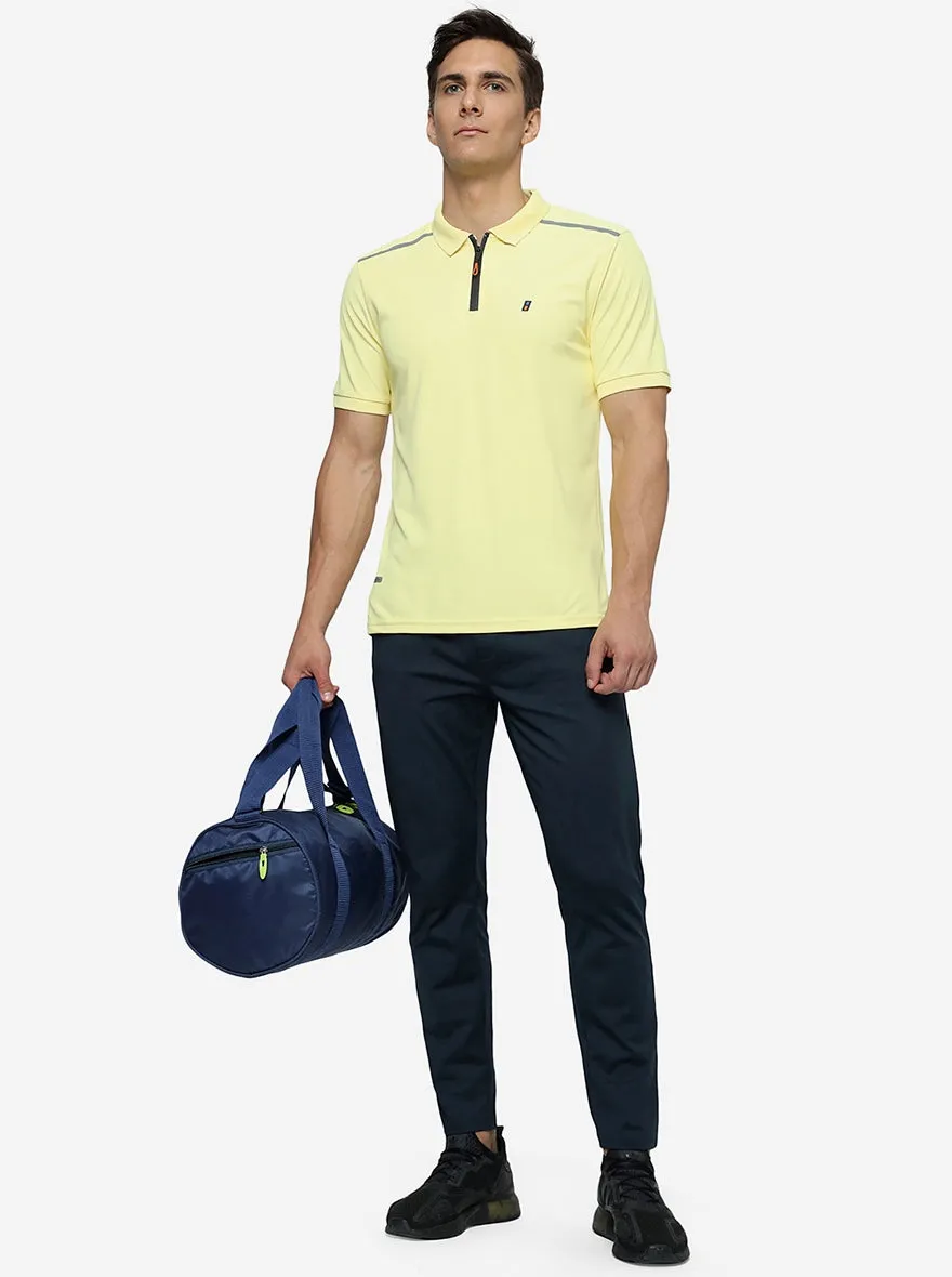 Yellow Solid Slim Fit T-Shirt | Jade Play